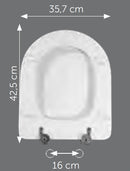 Sedile in legno compatibile con Ceramica Dolomite Alpina, Clodia, Esedra verniciato bianco