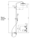 Colonna doccia Zoe L02251 Bossini con miscelatore, doccetta e soffione