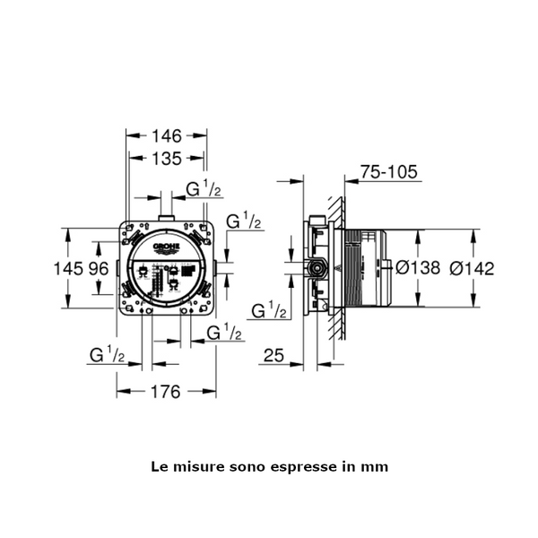 Corpo incasso universale Grohe 35600000 Rapido SmartBox