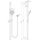 Asta doccia Idealrain Evo B2237AA Ideal Standard con doccetta e flessibile cromo