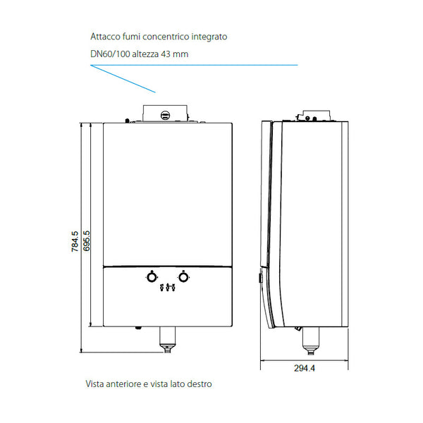 Caldaia a condensazione D2C Daikin D2CND035A1A ultracompatta da 35 kW