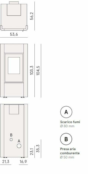 Cadel Idro Prince 12 termostufa Pellet Hydro metallo
