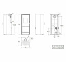 Piazzetta E228 D stufa ibrida 8,2 KW con bocchetta frontale e scarico posteriore