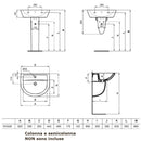 Lavabo Eurovit W332801 Ideal Standard 50 x 44 cm bianco lucido