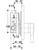Ideal Standard MELANGE Monocomando doccia incasso, parti esterne