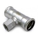 Tee a pressare con derivazione filettata femmina inox 189