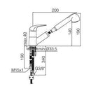 Paffoni Duemila mix lavello con doccetta estraibile cromato