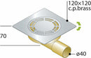 OMP piletta sifoide per scarico a pavimento 120 x 120 mm