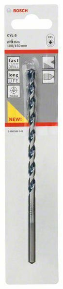 Bosch CYL-5 punta per calcestruzzo, 6 x 100 x 150 mm