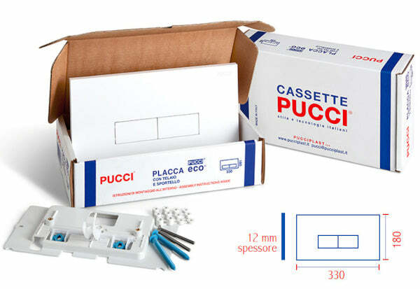 Pucci eco kit placca con telaio e sportello