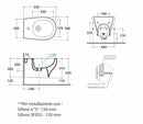 Ceramica Globo Grace GRS10BI bidet sospeso monoforo 36x52x31cm bianco