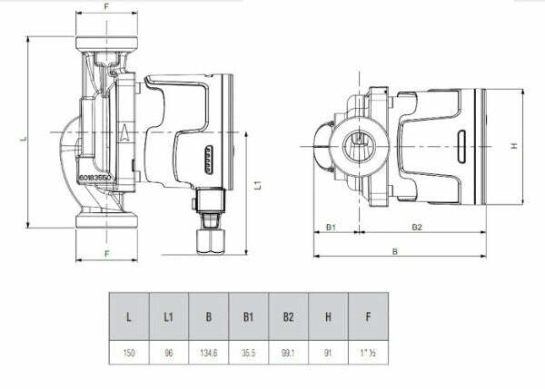 Dab Evosta 2 SAN 40-70/150 1" circolatore elettrico sanitario 1"1/2 35 W