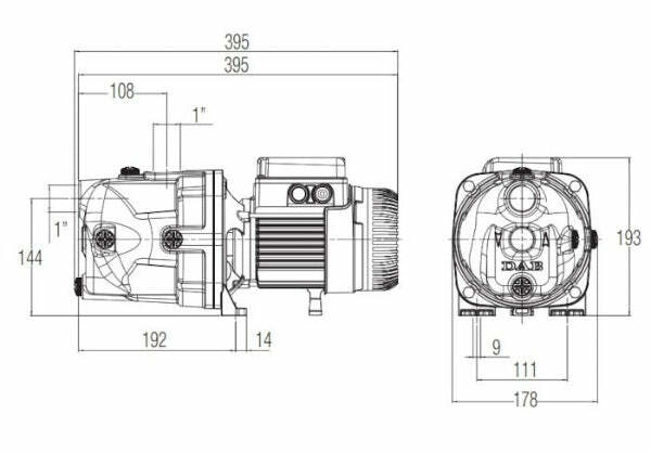 Dab JET 82 M elettropompa centrifuga autoadescante 0.6 kW