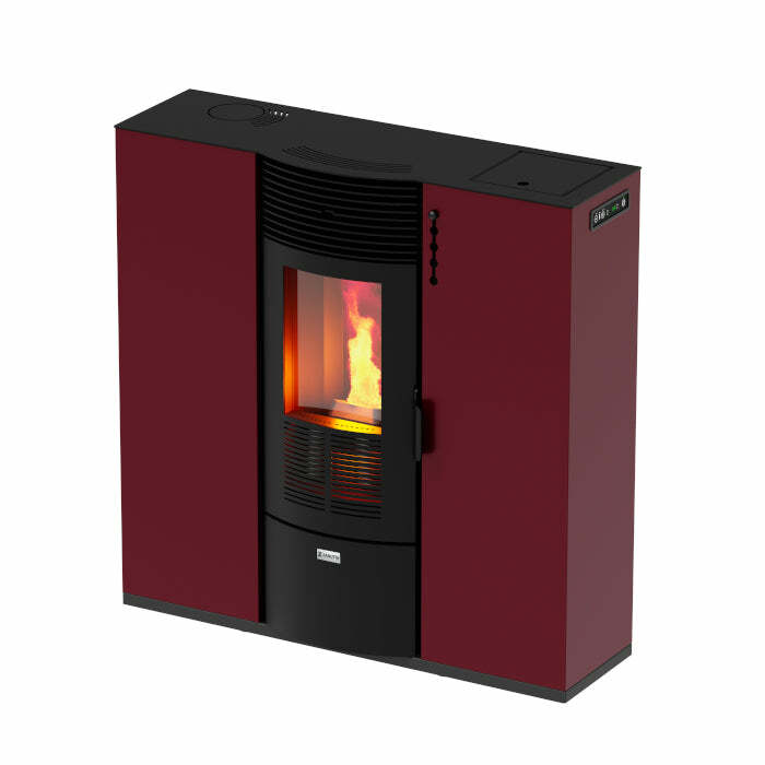 Zanutta TERRA 10C stufa a pellet 9,72 kW - bordeaux