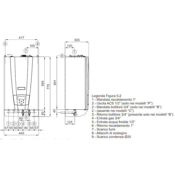 Caldaia a doppia condensazione MYplus 24 P Cosmogas 1G5500008 da interno da 24 kW