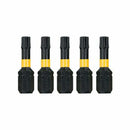 DeWalt 5 Inserti Impact Torsion T25 - lunghezza 25 mm