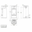 Piazzetta E924 M BCS stufa a legna scarico posteriore base fissa