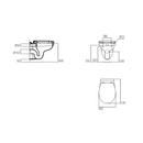 Vaso sospeso QUARZO Ideal Standard E885701 da completare con sedile