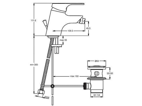 BASE MIX BIDET                         B8602AA