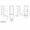 Piazzetta P930 C stufa a pellet 11 kW scarico posteriore