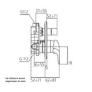 Ceramica Dolomite BASE A6728AA miscelatore ad incasso per vasca/doccia