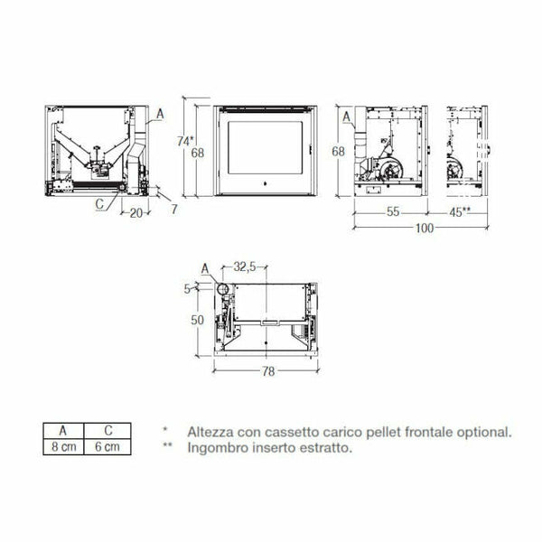 Superior SCP 11 inserto a pellet 11 KW