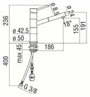 Nobili Snow miscelatore lavello bocca girevole cromato