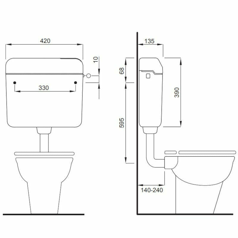 Schwab cassetta di scarico Virgo Duo con valvola riempimento Fluidmaster