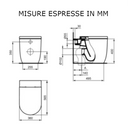 Vaso a terra filo parete Blend Curve T375101 Ideal Standard