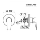 Miscelatore doccia a incasso 1 via Nobili Nobi NB84108CR