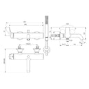 Kit miscelatore vasca/doccia esterno La Dolce Vita LDV BD667AA Ideal Standard con doccetta e flessibile