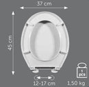 Sedile universale in termoindurente TE25 cerniere inox Polisedil
