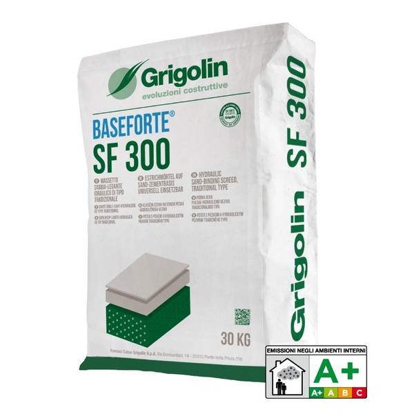 Sabbia cemento BASEFORTE SF 300 Grigolin uso interno ed esterno 25 kg
