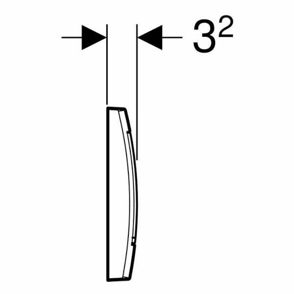 Geberit Twinline30 placca di comando bianco cromato