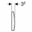 Geberit Twinline30 placca di comando bianco cromato