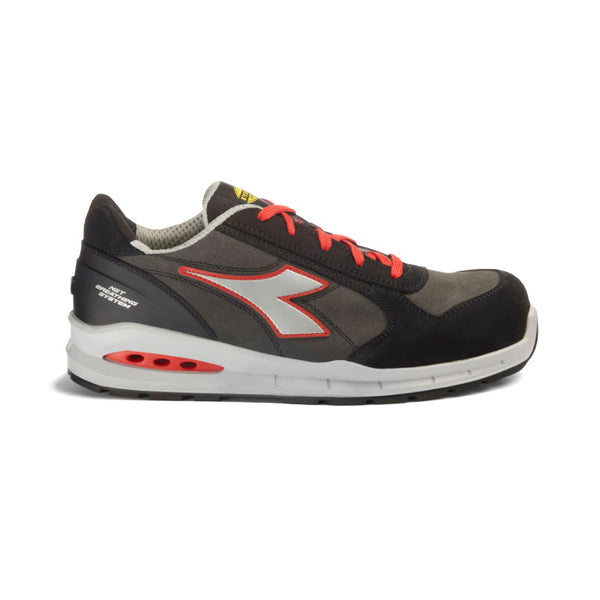 Scarpa antinfortunistica Run Net Airbox Low S3S Diadora grigio asfalto/rosso
