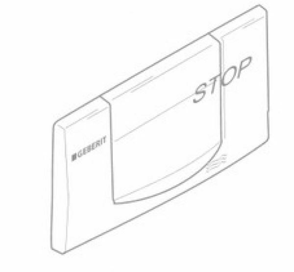 Geberit placca di comando con tasto singolo bianca