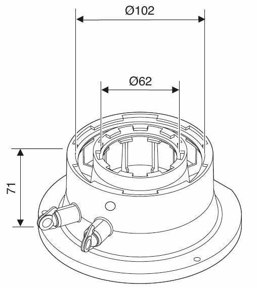 Bosch-Junkers adattatore coassiale 60/100 mm in PP bianco