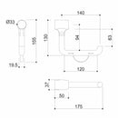 Ponte Giulio Nylon porta rotolo inseribile bianco latte