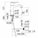 Nobili Sofì miscelatore lavabo cromato