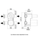 Paffoni miscelatore incasso doccia Elle EL018CR con deviatore 2 uscite