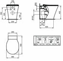 Ideal Standard Connect Air vaso a terra filo parete con sedile a chiusura rallentata E004901