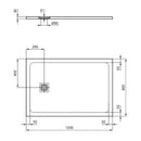 Piatto doccia Ultra Flat S+ T5594FR Ideal Standard 120 x 80 cm bianco opaco
