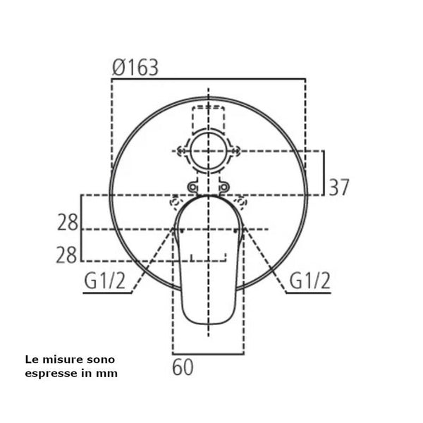 Ceramica Dolomite BASE A6728AA miscelatore ad incasso per vasca/doccia