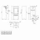 Piazzetta E128 A BCS stufa a legna 11,1 kW a convezione naturale