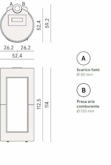 Cadel Shell 9 Up stufa Pellet Air ermetica 9,1 KW