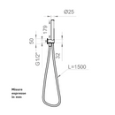 Kit doccia Ercos BNKITCKI21 supporto doccia, flessibile e doccetta