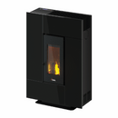 Cadel Grace stufa Pellet Air ermetica 7 KW, rivestimento vetro nero