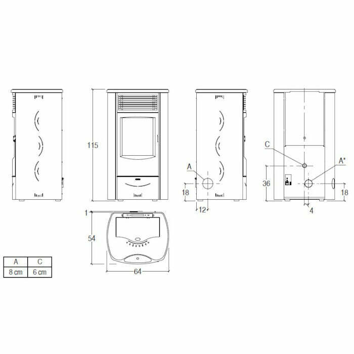 Superior Sabrina stufa a pellet 10,2 KW