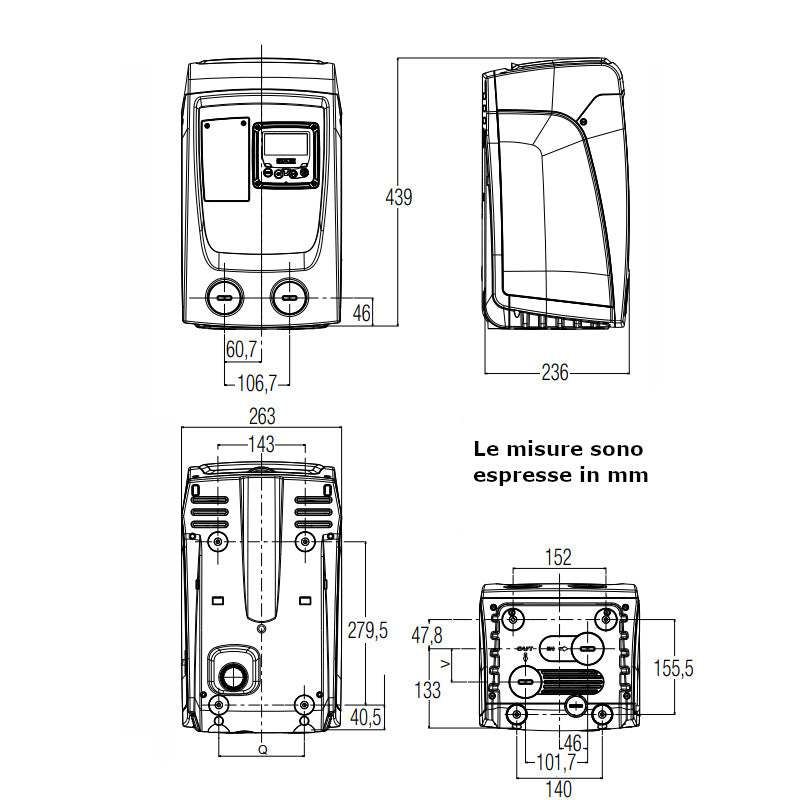 Dab E.SYBOX MINI 3 sistema di pressurizzazione elettronico 0,85 kW 60212597